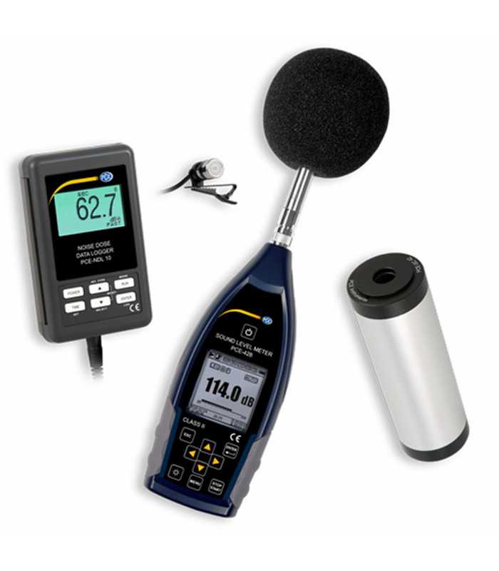 PCE Instruments PCE-NDL 10 [PCE-NDL-LEQ-KIT] Data Logging Sound Level Meter Kit With Calibrator